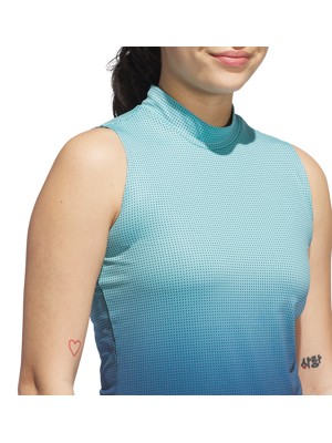 adidas Ladies Ultimate365 Gradient Sleeveless Mock Neck Top