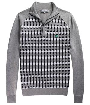 Lyle and Scott Mens Club Argyle Half-Zip Sweater 2012