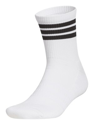 adidas Mens Half Crew 3-Stripe Socks (1 Pair)