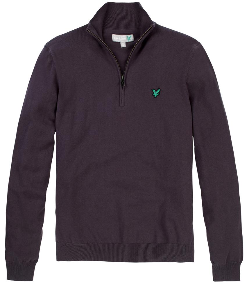 Lyle and Scott Mens Half Zip Cotton Jumper