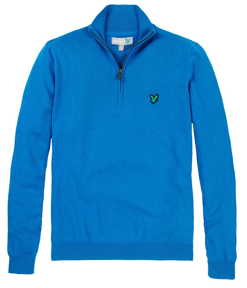 Lyle and Scott Mens Half Zip Cotton Jumper