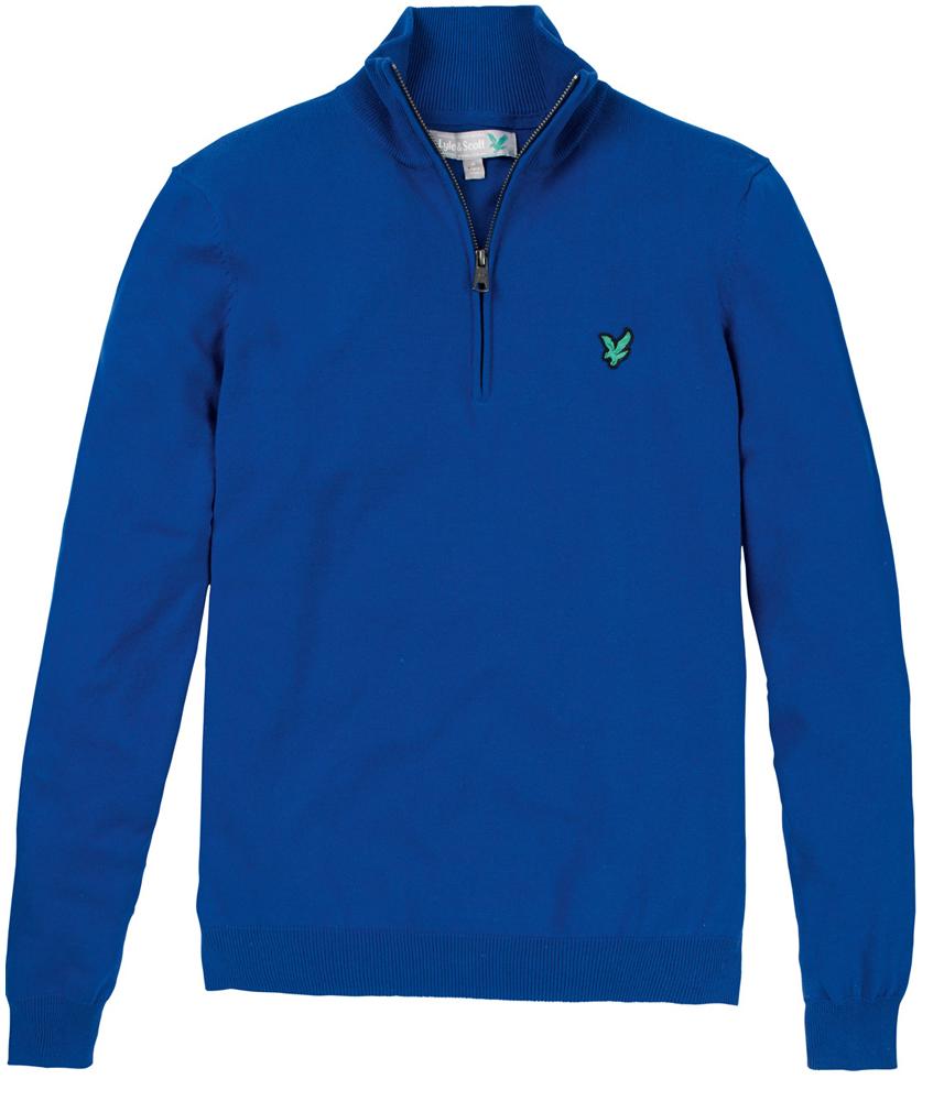 Lyle and Scott Mens Half Zip Cotton Jumper