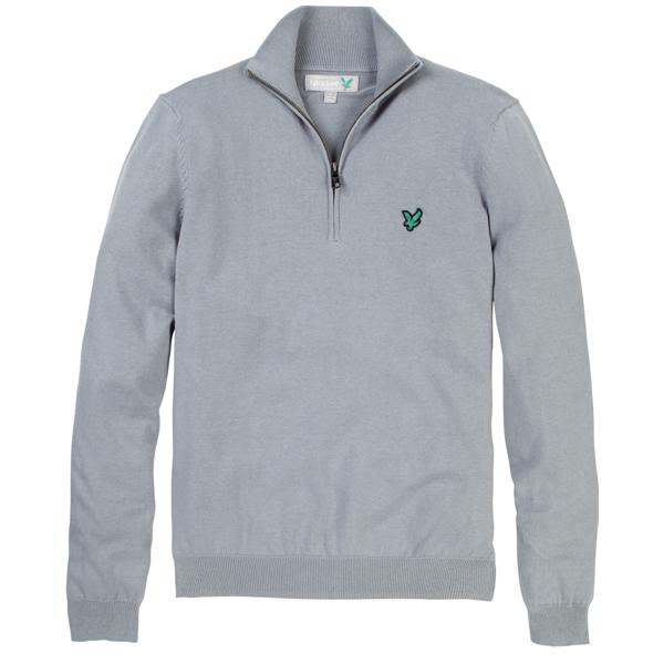 Lyle and Scott Mens Half Zip Cotton Jumper