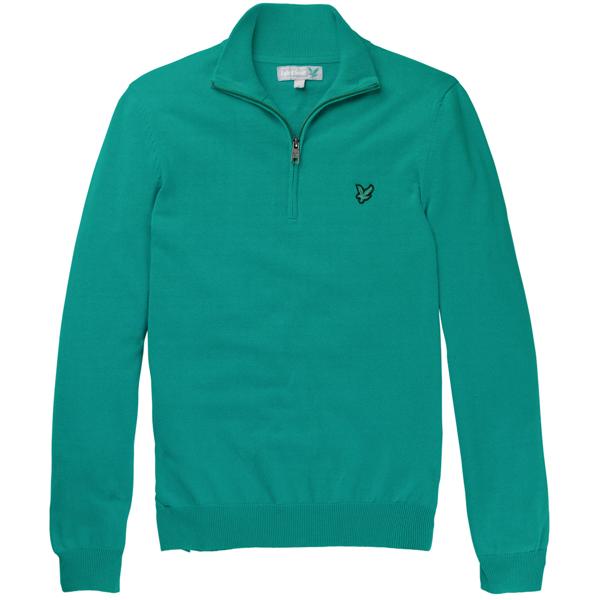 Lyle and Scott Mens Half Zip Cotton Jumper
