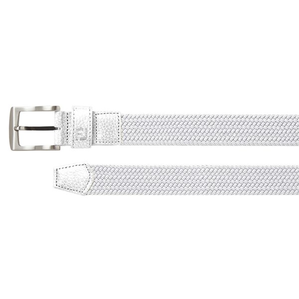 ladies braided belt white
