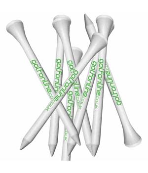 Wooden Golf Tees 70mm (GolfOnline Logo - 20 Pack)