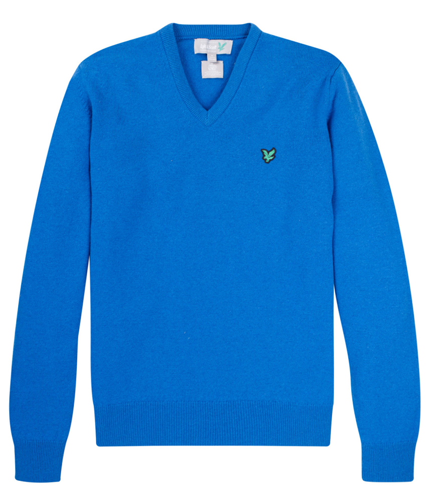 Lyle and Scott Mens Club Lambswool VNeck Sweater