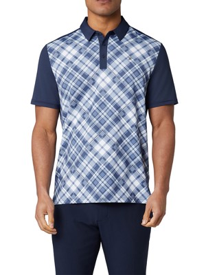 Original Penguin Mens 50s Blocked Madras Plaid Polo Shirt