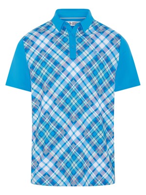 Original Penguin Mens 50s Blocked Madras Plaid Polo Shirt