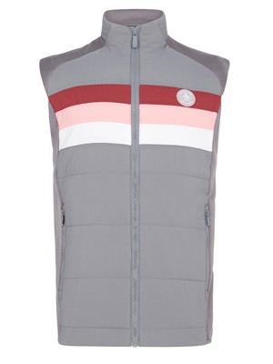 Original Penguin Mens Full Zip 70s Insulated Long Sleeve Vest