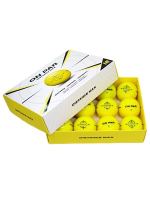 On Par Distance Max Yellow Golf Balls 12 Balls
