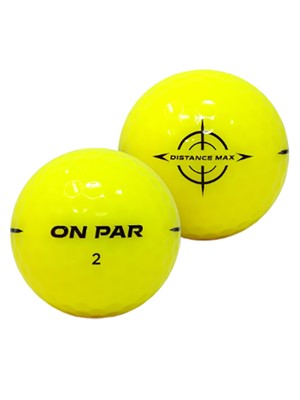 On Par Distance Max Yellow Golf Balls 12 Balls