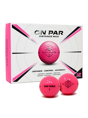 On Par Distance Max Pink Golf Balls 12 Balls