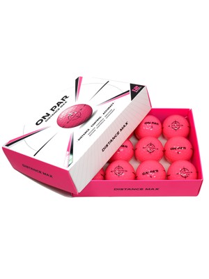 On Par Distance Max Pink Golf Balls 12 Balls
