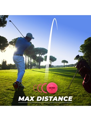 On Par Distance Max Pink Golf Balls 12 Balls