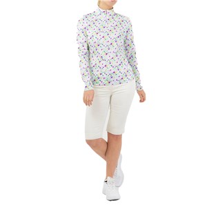 Pure Golf Ladies Serenity Mid Layer Quarter Zip Top - Ethereal Bouquet