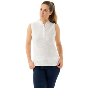 Pure Golf Ladies Cove Sleeveless Polo Shirt - White