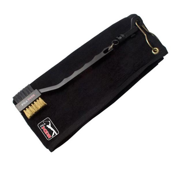 PGA Tour Golf Towel and Brush Set