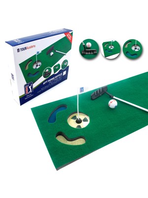 PGA Tour 6 Feet Putting Mat with Guide Ball and Putter