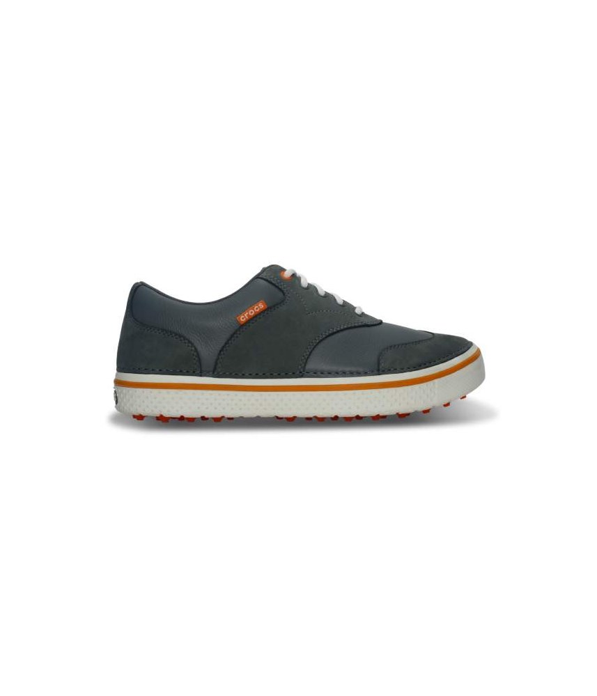 Crocs Mens Preston Golf Shoes (Charcoal/Orange)