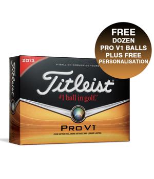 Titleist Pro V1 Golf Balls (12 Balls) 2013 - Personalised Buy 3 get 1 Free
