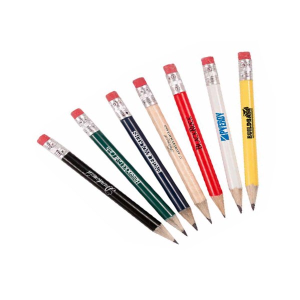 Round Personalised Pencils With Eraser (144 Pack)