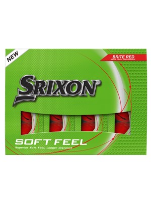Srixon Soft Feel Brite Red Golf Balls (12 Balls)