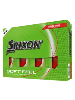 Srixon Soft Feel Brite Red Golf Balls (12 Balls)