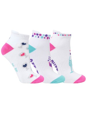 Suprizeshop Ladies Assorted Boozy Themed Golf Socks (3 Pairs)