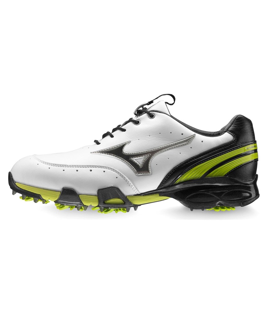 Mizuno Mens Stability Style Golf Shoes (White/Lime