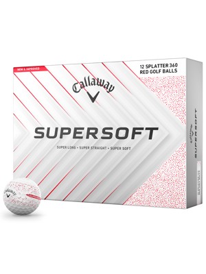 Callaway SuperSoft Splatter Red Golf Balls (12 Balls)