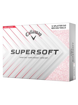 Callaway SuperSoft Splatter Red Golf Balls (12 Balls)