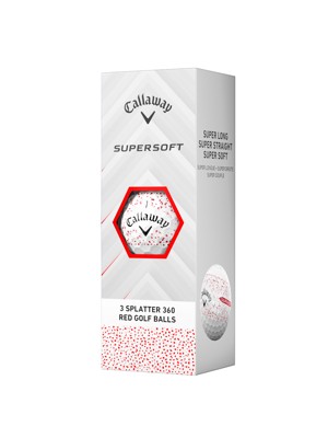 Callaway SuperSoft Splatter Red Golf Balls (12 Balls)