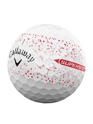 Callaway SuperSoft Splatter Red Golf Balls (12 Balls)