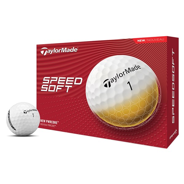 TaylorMade SpeedSoft White Golf Balls (12 Balls)