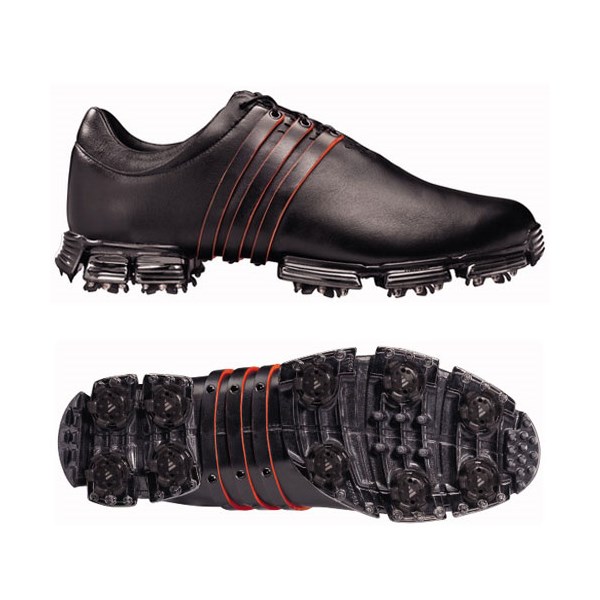 adidas Tour 360 Limited Golf Shoes (Black/Black/Red) Wide
