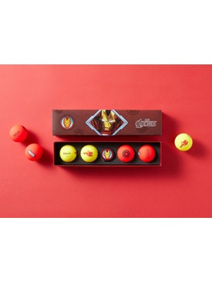 Volvik Marvel Iron Man Golf Ball & Marker Gift Set (4 Ball Pack)