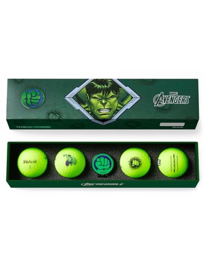 Volvik Marvel Hulk Golf Ball & Marker Gift Set (4 Ball Pack)