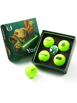 Volvik Vivid Soft Star Wars Yoda Golf Ball & Marker Gift Pack (4 Balls)