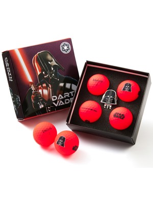 Volvik Vivid Soft Star Wars Darth Vader Golf Ball & Marker Gift Set (4 Balls)