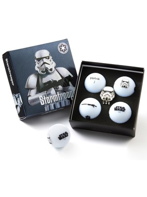 Volvik Vivid Soft Star Wars Storm Trooper Golf Ball & Marker Gift Pack (4 Balls)