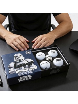 Volvik Vivid Soft Star Wars Storm Trooper Golf Ball & Marker Gift Pack (4 Balls)