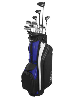 Wilson Mens Player Fit Premium Complete Golf Set (Steel/Graphite)