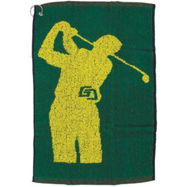 Two Colour Woven Golf Towel