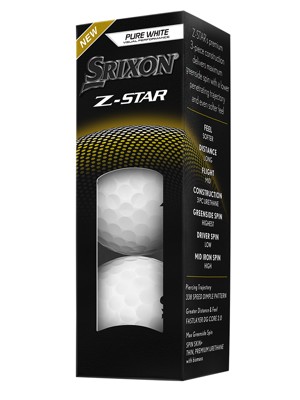 Srixon Z-Star Pure White Golf Balls (12 Balls)