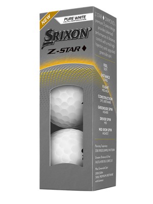 Srixon Z-Star Diamond Pure White Golf Balls (12 Balls)