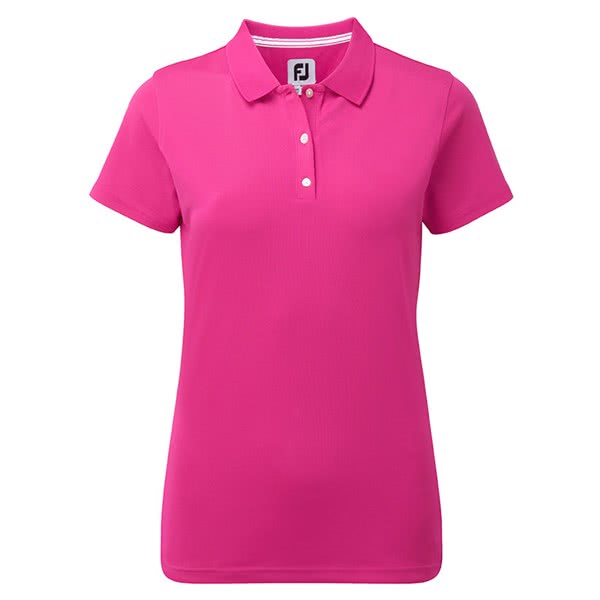 Footjoy Ladies Stretch Pique Solid Polo Shirt Golfonline 