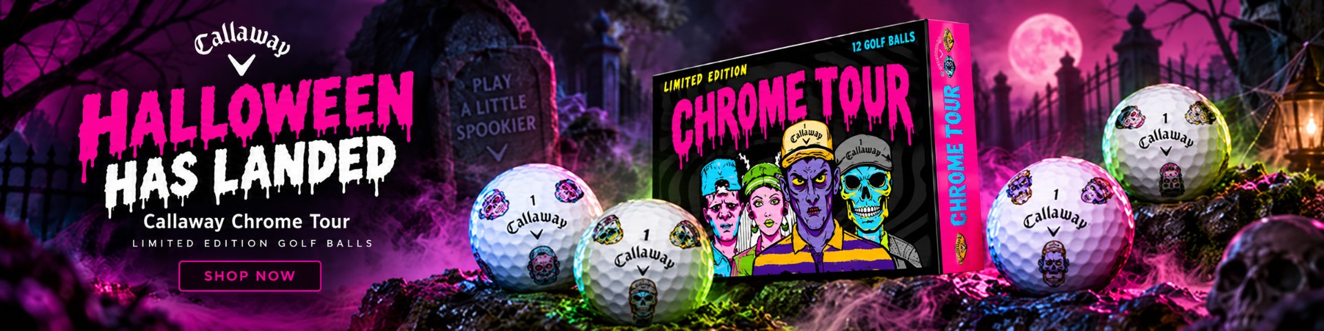 Banner limited-edition-callaway-chrome-tour-halloween-golf-balls-12-balls