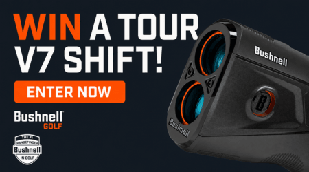 Win a Bushnell Tour V7 Shift with Any Bushnell Golf Purchase