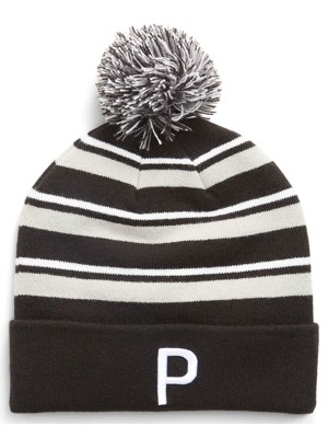 Puma Mens WRMLBL Stripe Pom Beanie